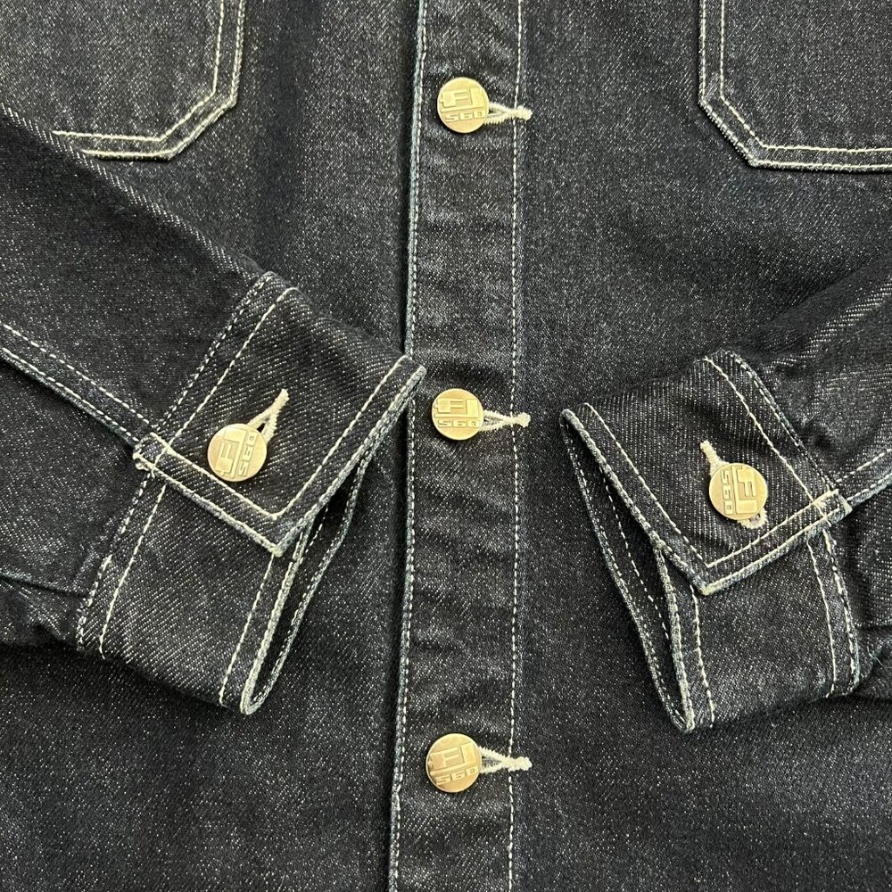 Vintage Fat Joe FJ560 Dark Denim Jacket 3XL Big Tall Hip Hop 90s Streetwear - Picture 8 of 15